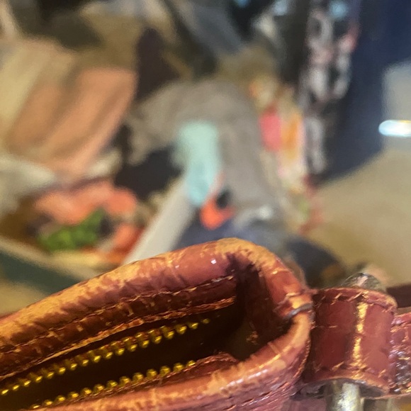 Brahmin Deep Purple Crocodile Embossed Satchel - Picture 10 of 14